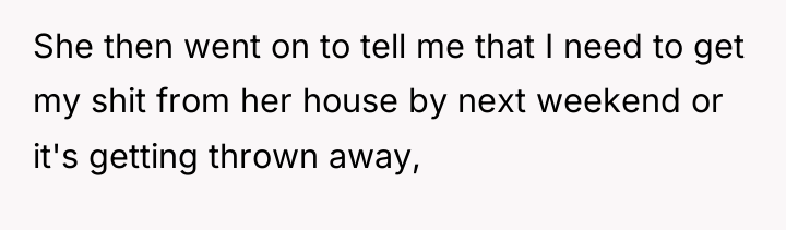 She then went on to tell me that I need...