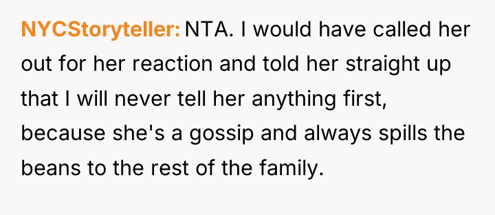 NYCStoryteller NTA. I would have called her out for her...