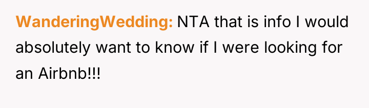 WanderingWedding NTA that is info I would absolutely want to...