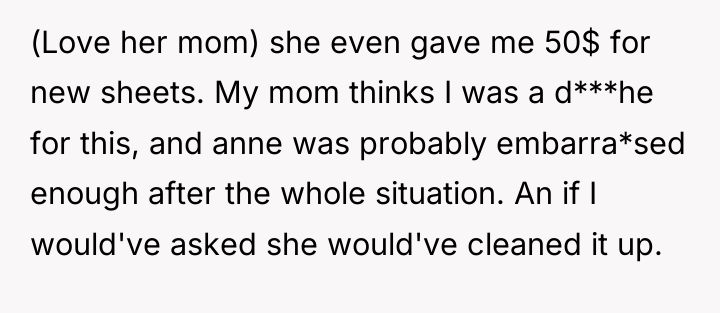 (Love her mom) she even gave me 50$ for new...