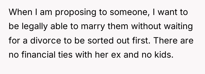 When I am proposing to someone, I want to be...