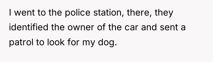 I went to the police station, there, they identified the...