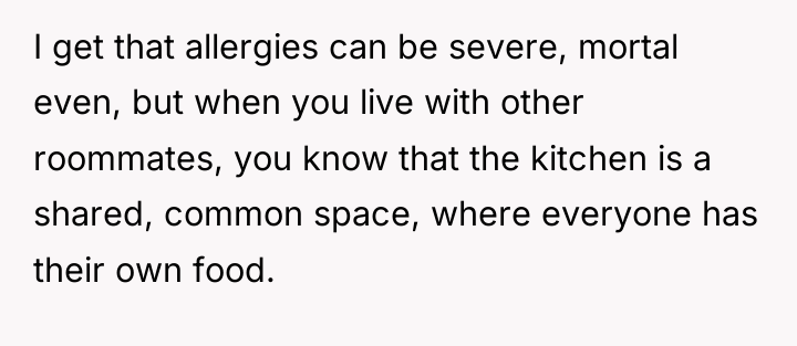 I get that allergies can be severe, mortal even, but...