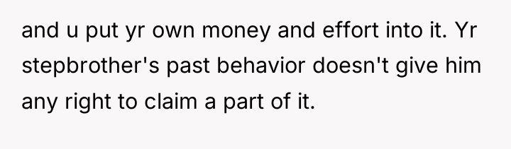 and u put yr own money and effort into it....