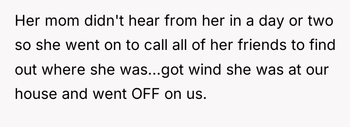 Her mom didn't hear from her in a day or...