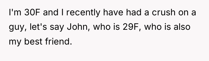 I'm 30F and I recently have had a crush on...