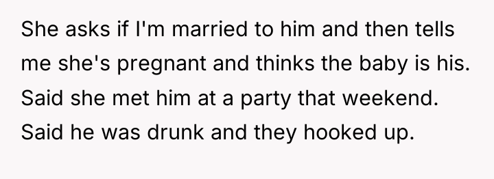 She asks if I'm married to him and then tells...