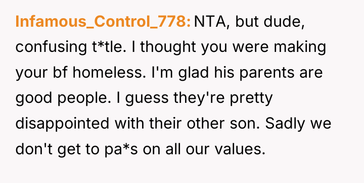 Infamous_Control_778 NTA, but dude, confusing t*tle. I thought you were...
