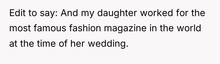 Edit to say: And my daughter worked for the most...