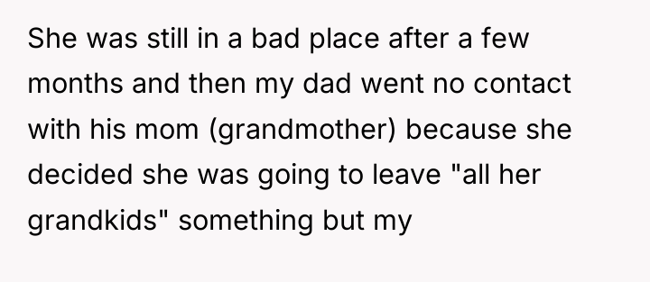 She was still in a bad place after a few...