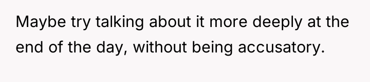 Maybe try talking about it more deeply at the end...
