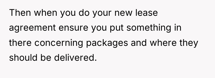 Then when you do your new lease agreement ensure you...