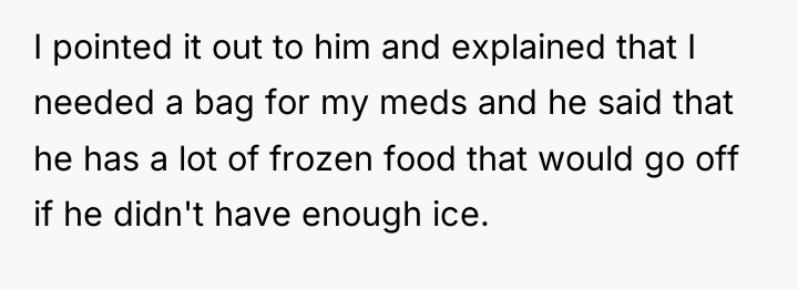 I pointed it out to him and explained that I...