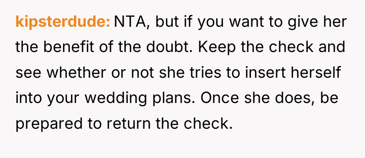 kipsterdude NTA, but if you want to give her the...