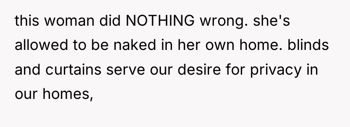this woman did NOTHING wrong. she's allowed to be naked...