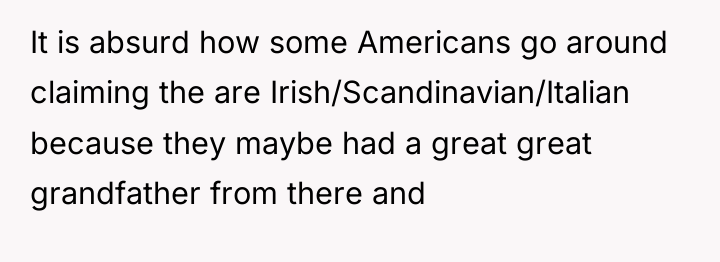 It is absurd how some Americans go around claiming the...