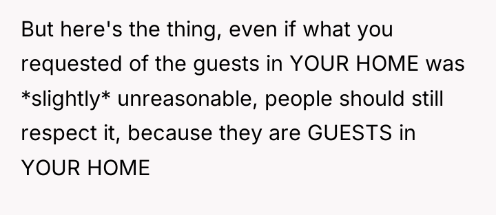 But here's the thing, even if what you requested of...