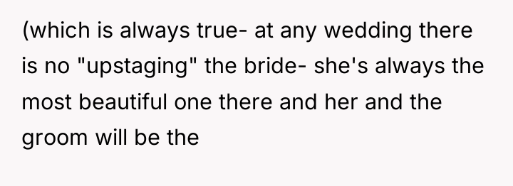 (which is always true- at any wedding there is no...