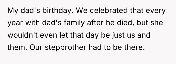 My dad's birthday. We celebrated that every year with dad's...