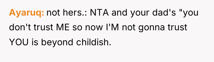 Ayaruq not hers.: NTA and your dad's "you don't trust...
