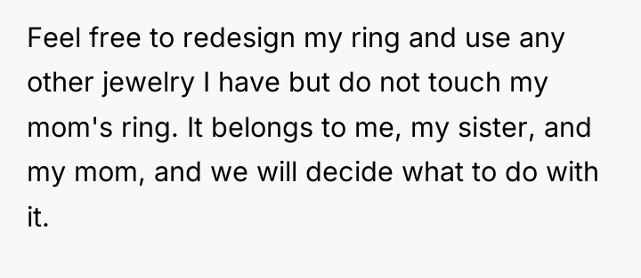 Feel free to redesign my ring and use any other...