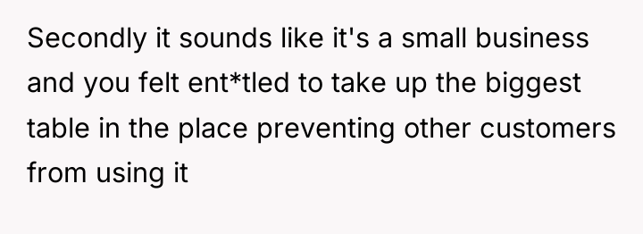 Secondly it sounds like it's a small business and you...