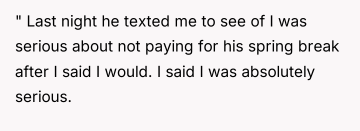 " Last night he texted me to see of I...