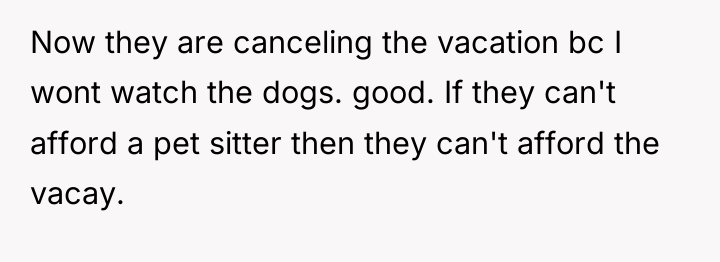 Now they are canceling the vacation bc I wont watch...