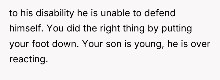 to his disability he is unable to defend himself. You...