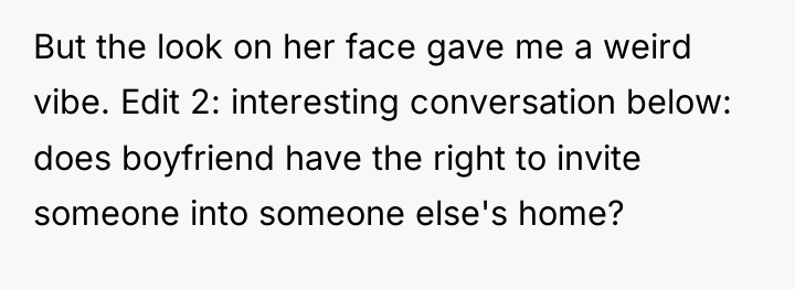 But the look on her face gave me a weird...