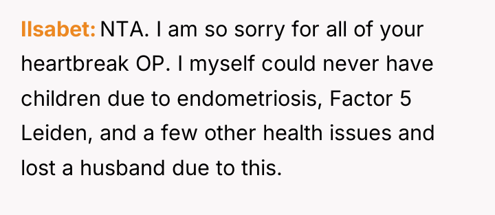 Ilsabet NTA. I am so sorry for all of your...