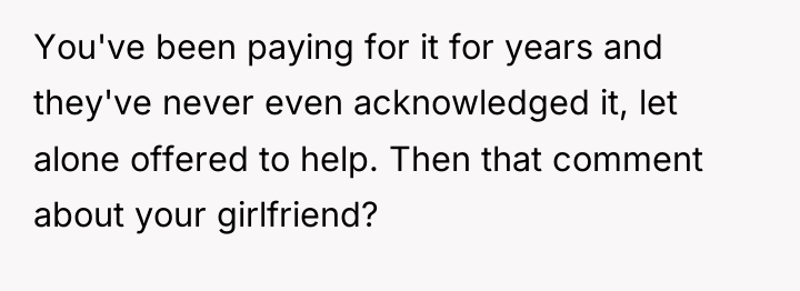 You've been paying for it for years and they've never...