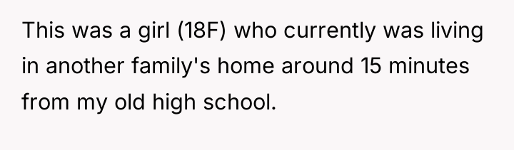 This was a girl (18F) who currently was living in...
