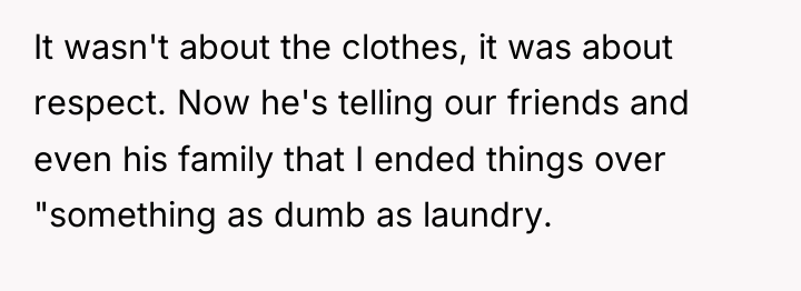 It wasn't about the clothes, it was about respect. Now...