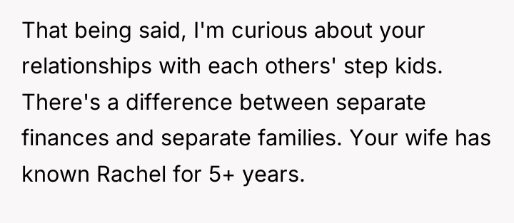 That being said, I'm curious about your relationships with each...