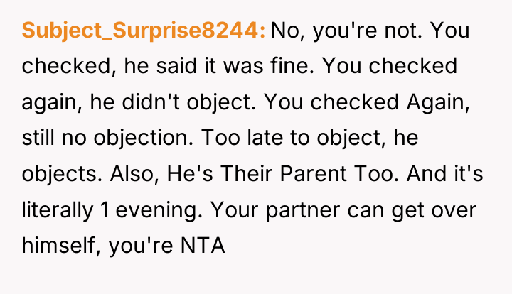 Subject_Surprise8244 No, you're not. You checked, he said it was...