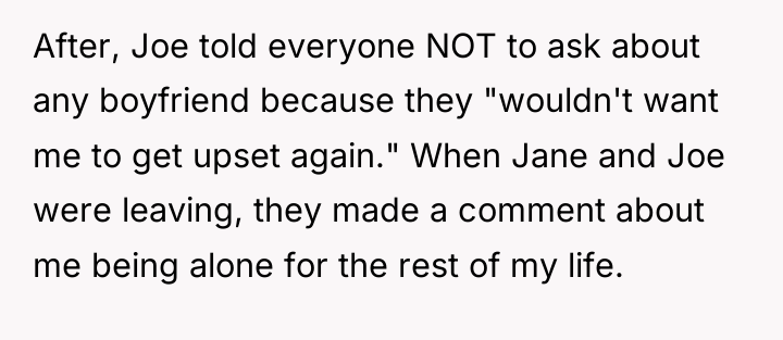 After, Joe told everyone NOT to ask about any boyfriend...