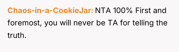 Chaos-in-a-CookieJar NTA 100% First and foremost, you will never be...