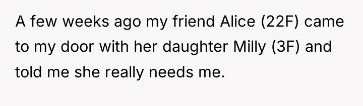 A few weeks ago my friend Alice (22F) came to...