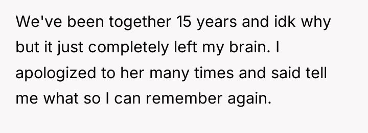 We've been together 15 years and idk why but it...