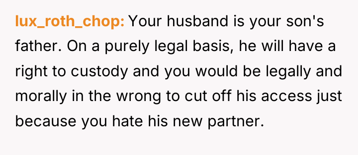 lux_roth_chop Your husband is your son's father. On a purely...
