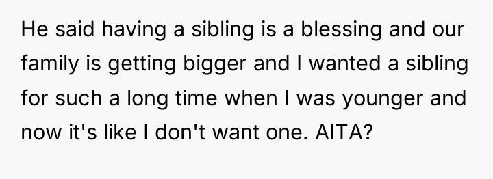 He said having a sibling is a blessing and our...