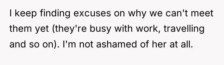 I keep finding excuses on why we can't meet them...