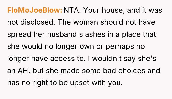 FloMoJoeBlow NTA. Your house, and it was not disclosed. The...