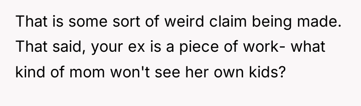 That is some sort of weird claim being made. That...