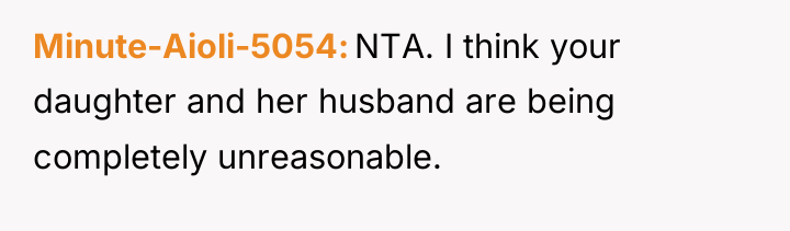 Minute-Aioli-5054 NTA. I think your daughter and her husband are...