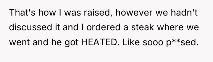 That's how I was raised, however we hadn't discussed it...