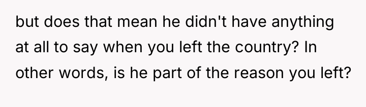 but does that mean he didn't have anything at all...