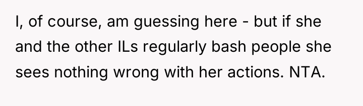 I, of course, am guessing here - but if she...