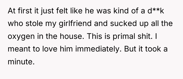At first it just felt like he was kind of...